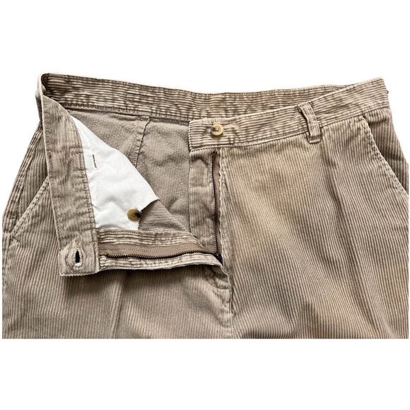 Woolrich High Rise Corduroy Pant Trousers Sz 14 Khaki Tan Academia Granny Preppy - Picture 6 of 9
